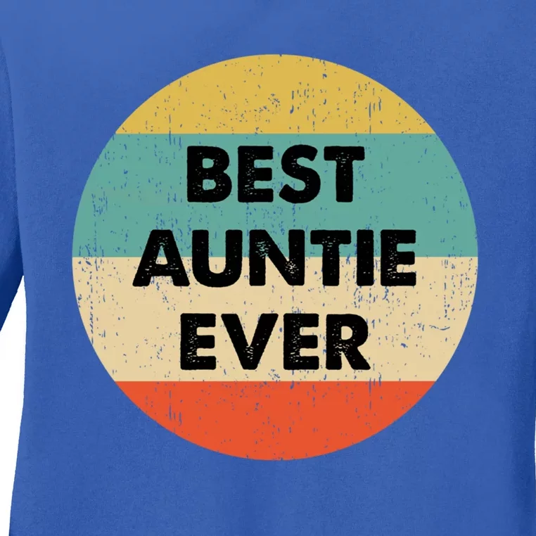 Best Auntie Ever Gift Ladies Long Sleeve Shirt