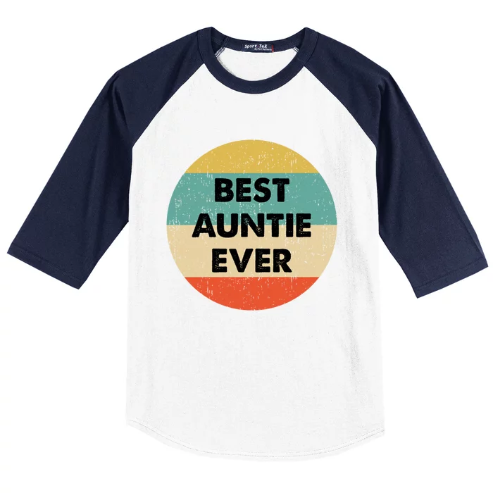 Best Auntie Ever Gift Baseball Sleeve Shirt