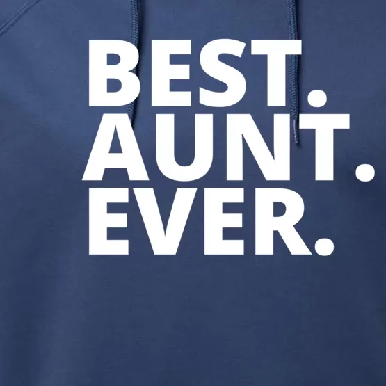 Best Aunt Ever From Niece Nephew Matching Auntie Lover Cute Gift Performance Fleece Hoodie