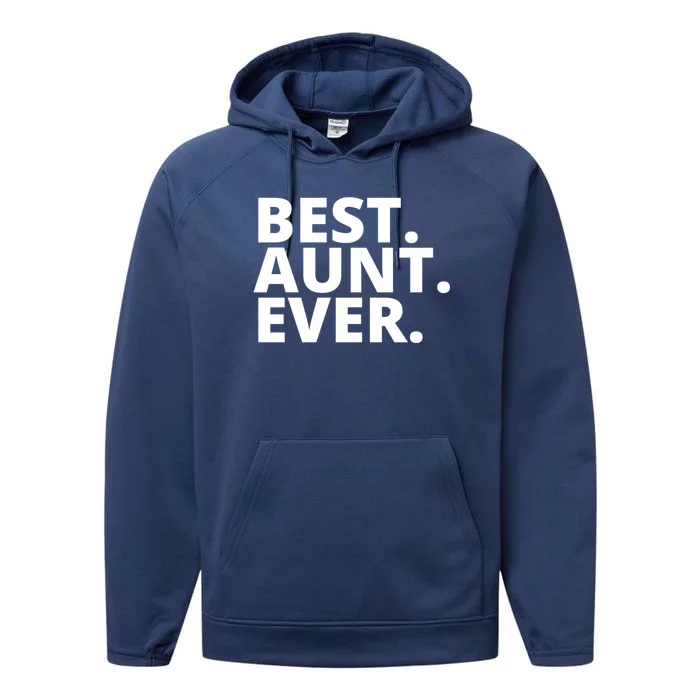 Best Aunt Ever From Niece Nephew Matching Auntie Lover Cute Gift Performance Fleece Hoodie