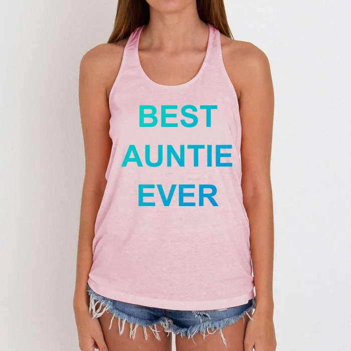 Best Auntie Ever Gift Women's Knotted Racerback Tank