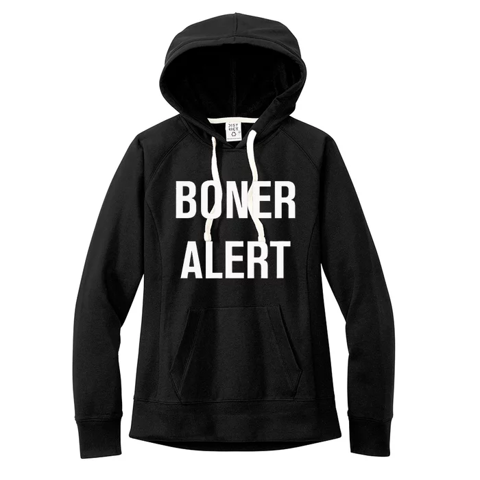 Boner Alert Funny Jokes Sarcastic Family Women's Fleece Hoodie