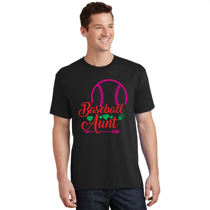 Baseball Aunt Family Matching Gift For Baseball Player T-Shirt