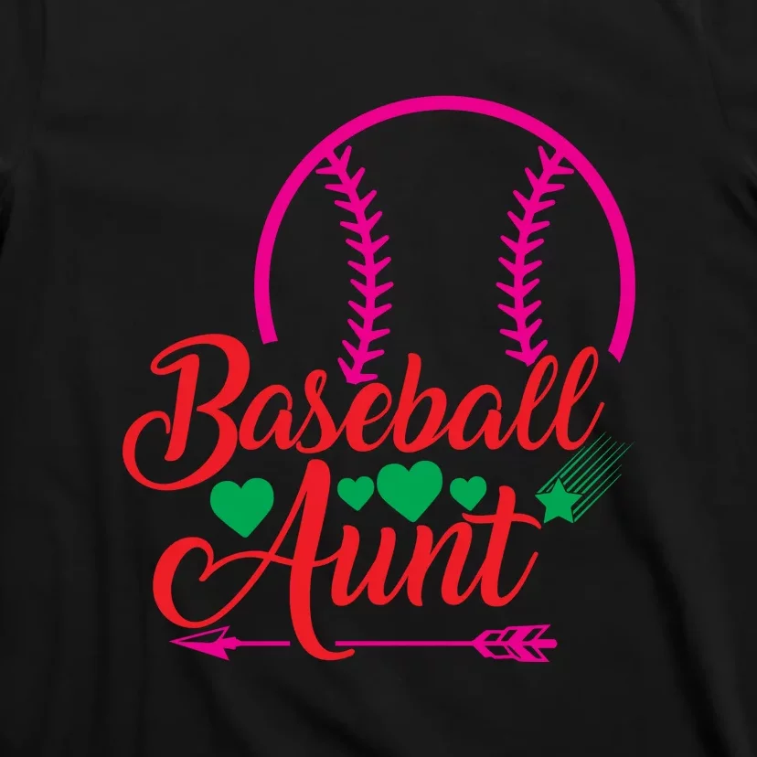 Baseball Aunt Family Matching Gift For Baseball Player T-Shirt