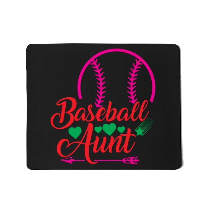 Baseball Aunt Family Matching Gift For Baseball Player Mousepad