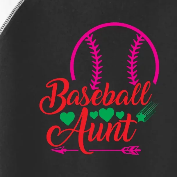 Baseball Aunt Family Matching Gift For Baseball Player Toddler Fine Jersey T-Shirt