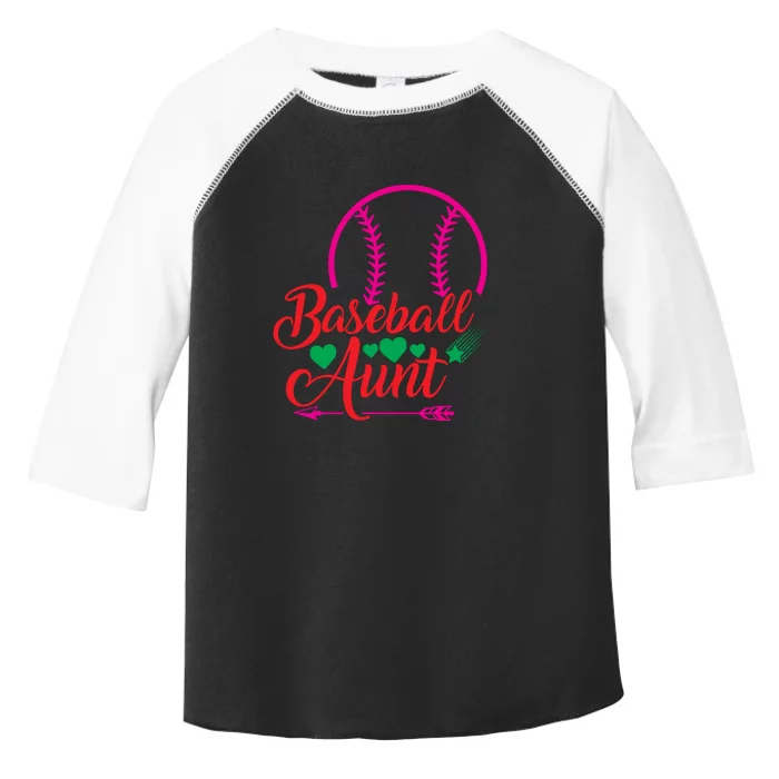 Baseball Aunt Family Matching Gift For Baseball Player Toddler Fine Jersey T-Shirt