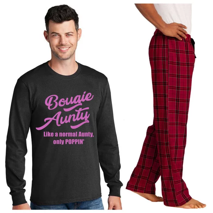 Bougie Aunty Fun Gift For Favorite Aunt Cute Gift Long Sleeve Pajama Set