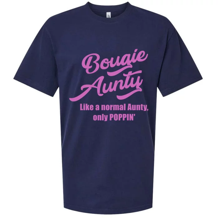 Bougie Aunty Fun Gift For Favorite Aunt Cute Gift Sueded Cloud Jersey T-Shirt