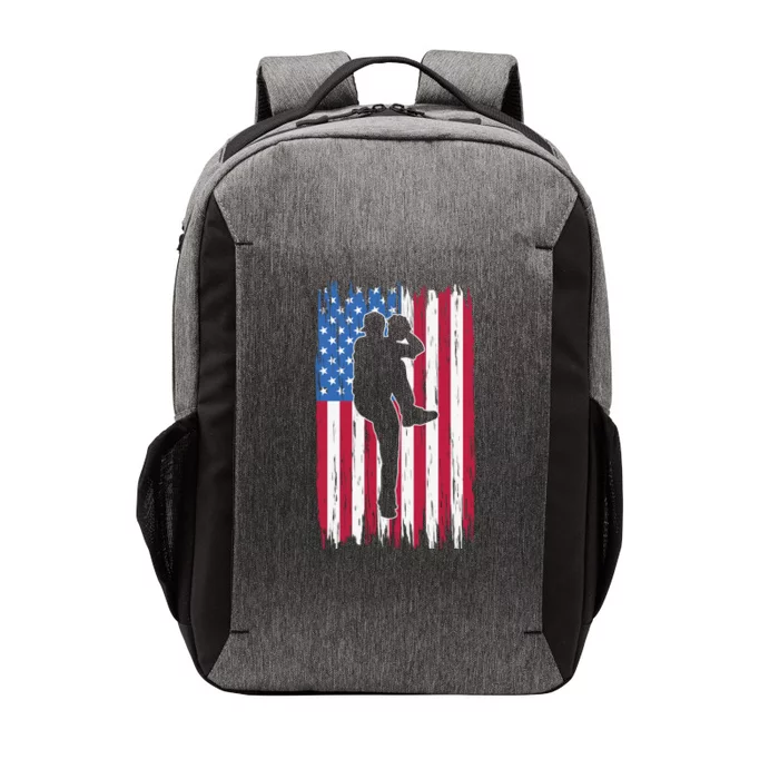 Baseball American Flag Sport Vector Backpack