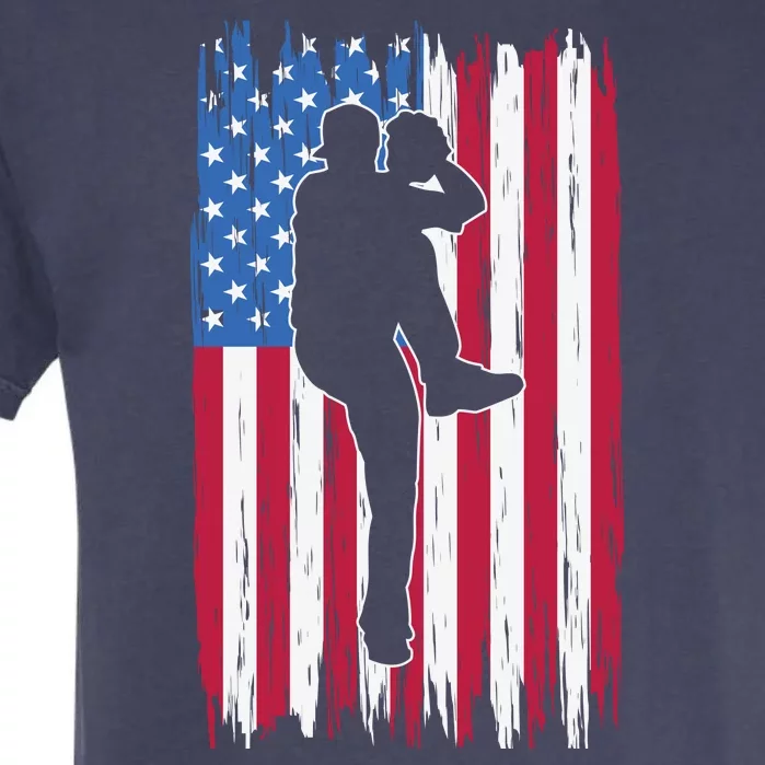 Baseball American Flag Sport Garment-Dyed Heavyweight T-Shirt