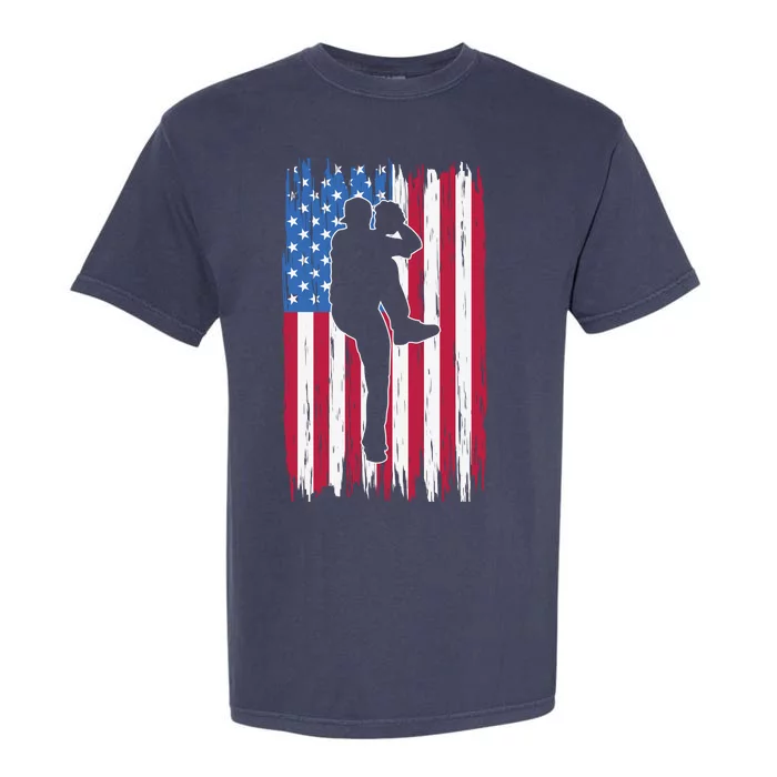 Baseball American Flag Sport Garment-Dyed Heavyweight T-Shirt