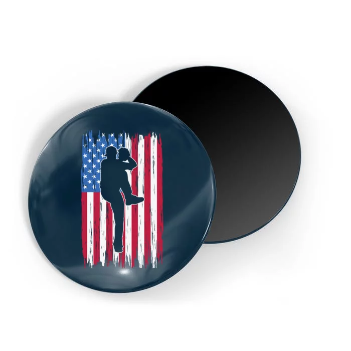 Baseball American Flag Sport Magnet