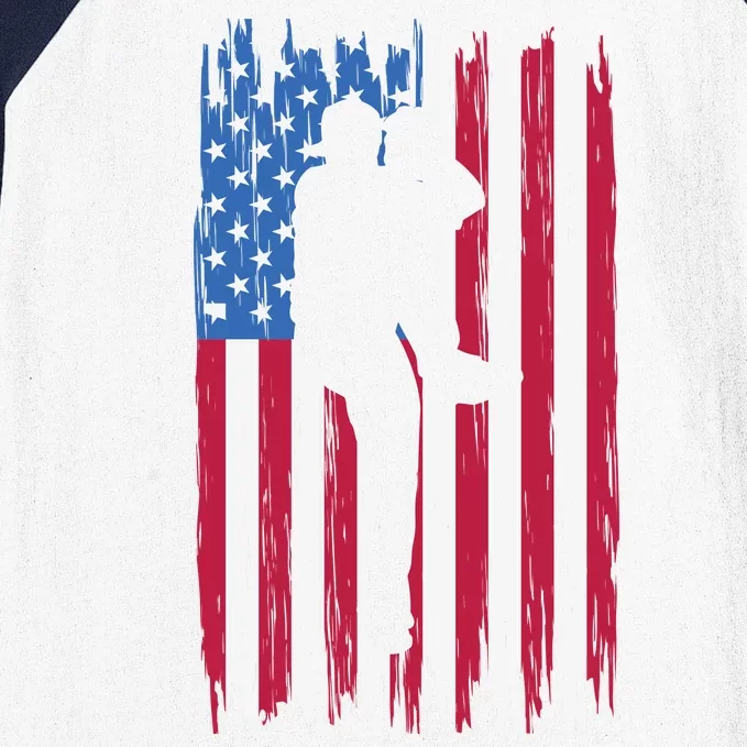 Baseball American Flag Sport Baseball Sleeve Shirt