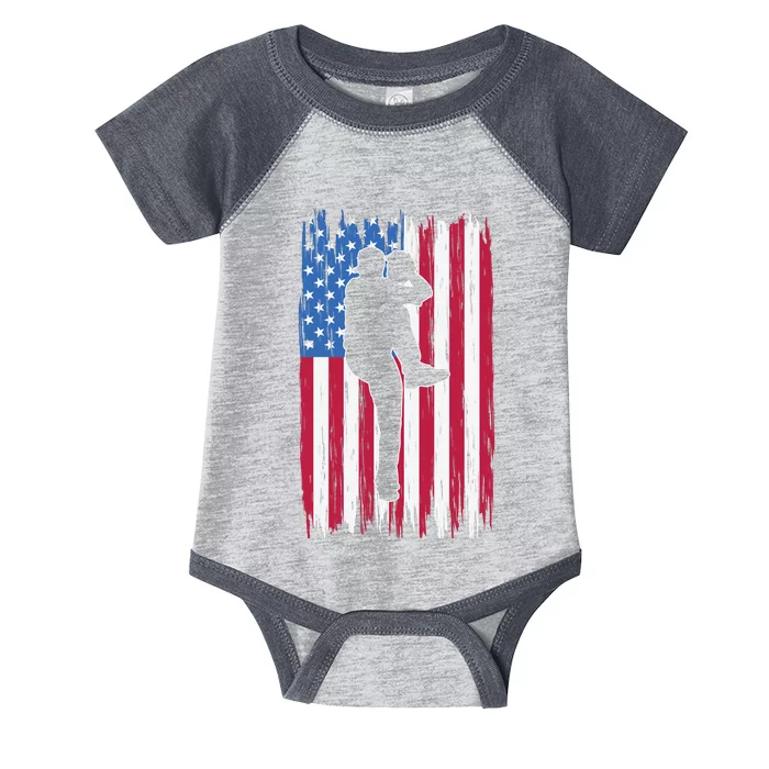 Baseball American Flag Sport Infant Baby Jersey Bodysuit