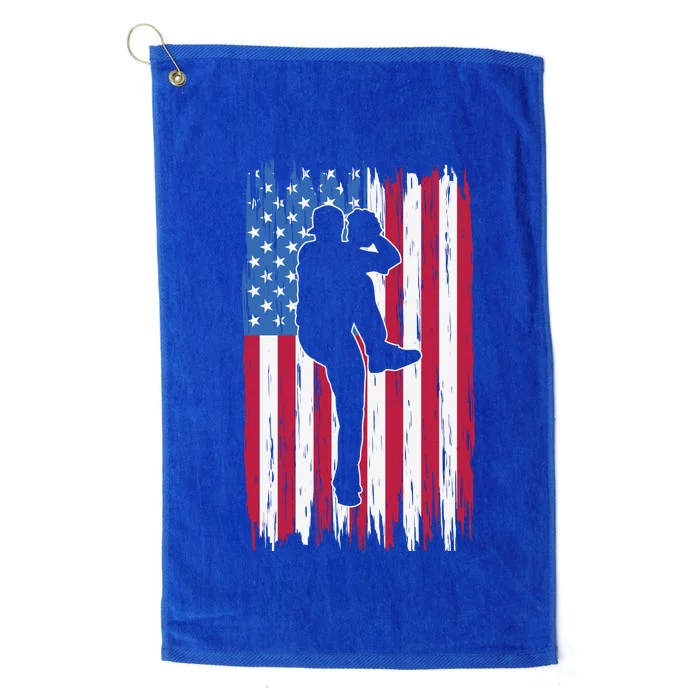 Baseball American Flag Sport Platinum Collection Golf Towel