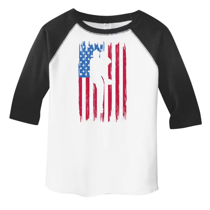 Baseball American Flag Sport Toddler Fine Jersey T-Shirt