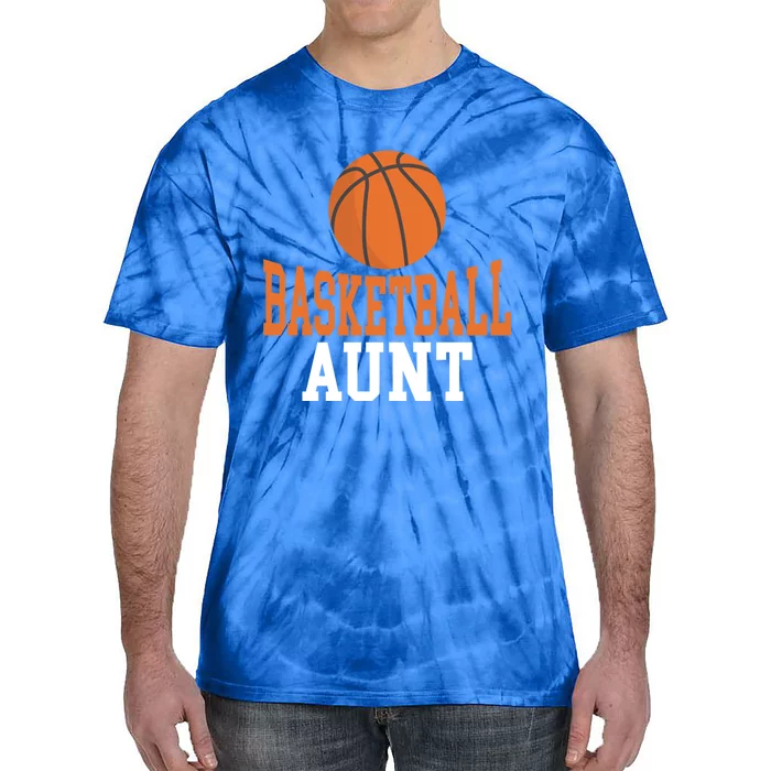 Basketball Aunt Family Sister Aunt Great Gift Tie-Dye T-Shirt