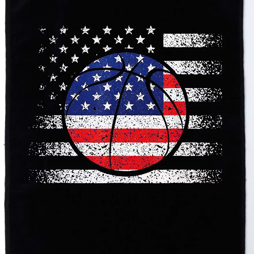 Basketball American Flag 4th Of July USA Sports Team Players Platinum Collection Golf Towel