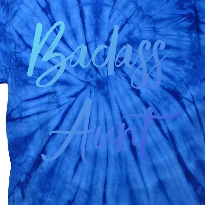 Badass Aunt Funny Gag Gift For Auntie From Niece Nephew Gift Tie-Dye T-Shirt