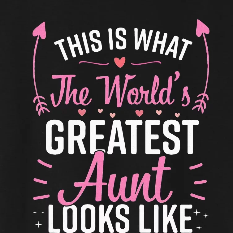 Best Aunt Future Aunt Aunt To Be Auntie Women's Crop Top Tee