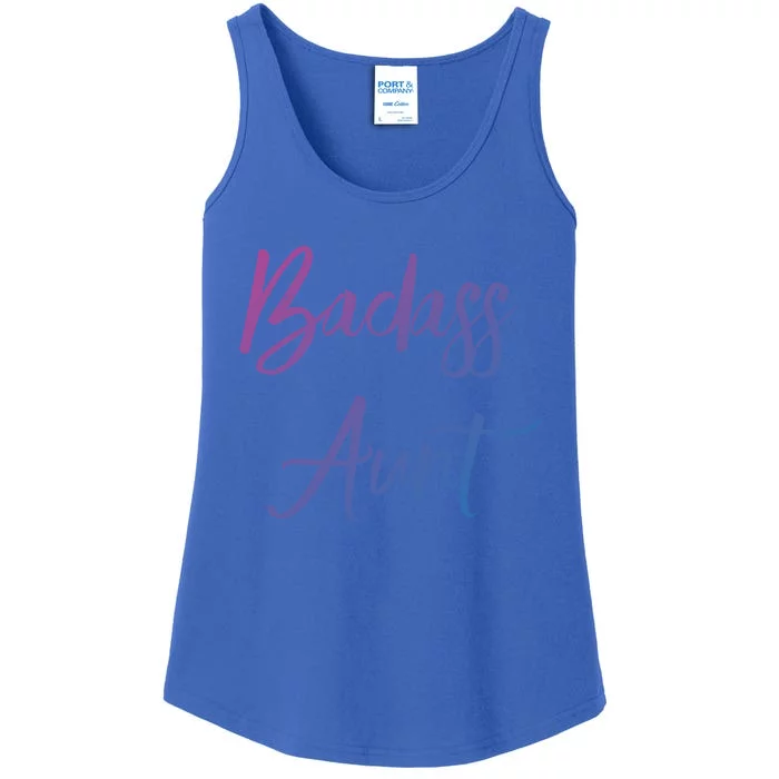 Badass Aunt Funny Gag Gift For Auntie From Niece Nephew Gift Ladies Essential Tank