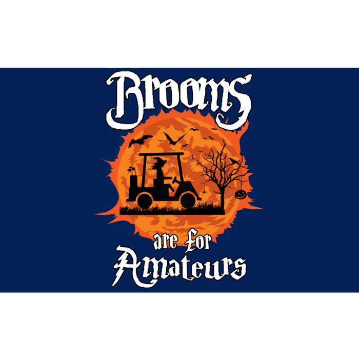 Brooms Are For Amateurs Witch Golf Cart Golfer Halloween Fun Bumper Sticker