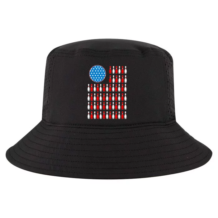 Bowling American Flag Cool Comfort Performance Bucket Hat