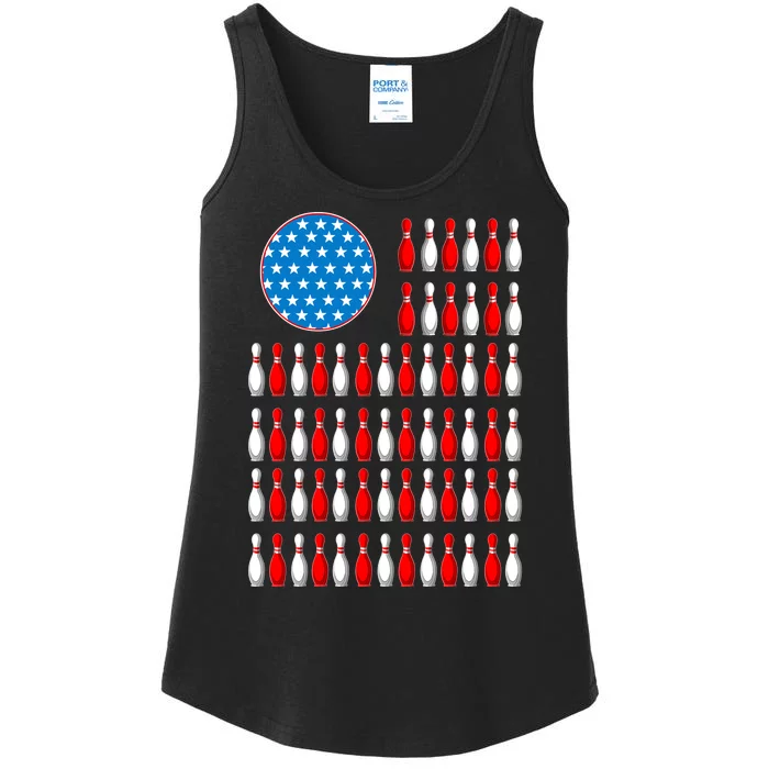 Bowling American Flag Ladies Essential Tank