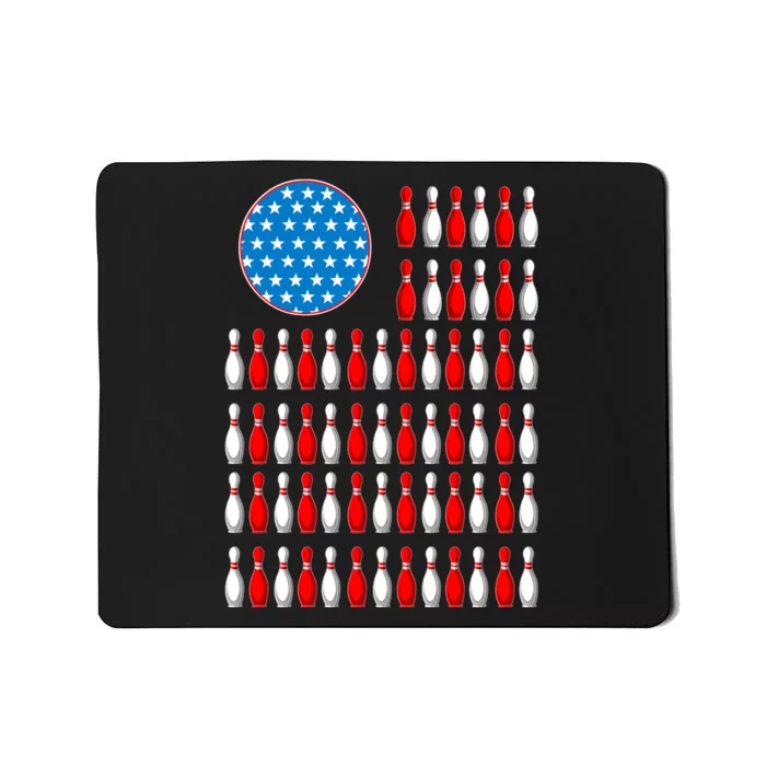 Bowling American Flag Mousepad