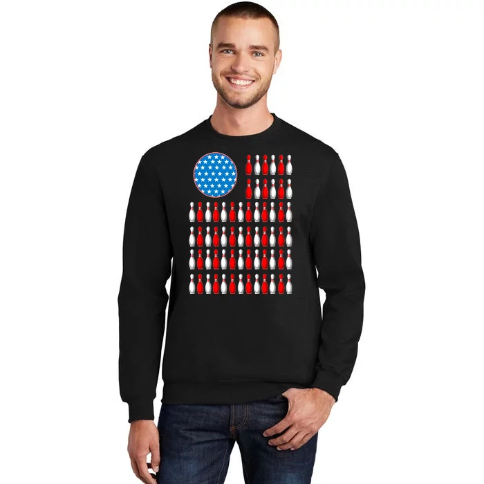 Bowling American Flag Tall Sweatshirt