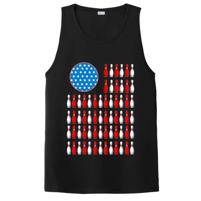 Bowling American Flag Performance Tank