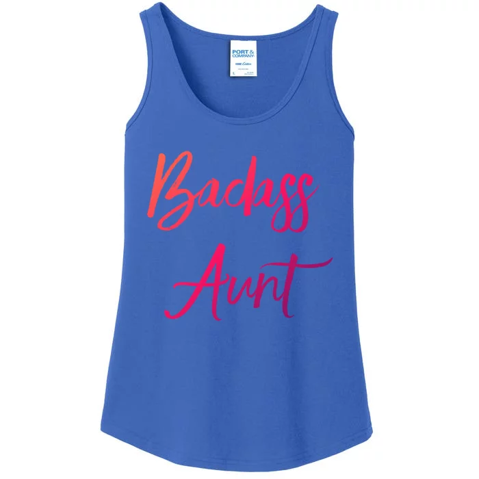 Badass Aunt Funny Gag Gift For Auntie From Niece Nephew Gift Ladies Essential Tank