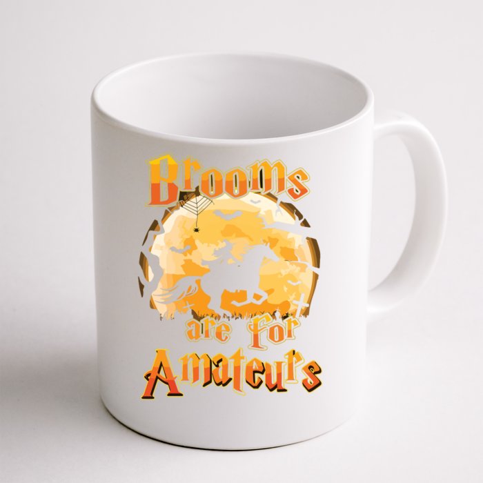 Brooms Are For Amateurs Horse Funny Halloween Costume Long Sleeve Front & Back Coffee Mug