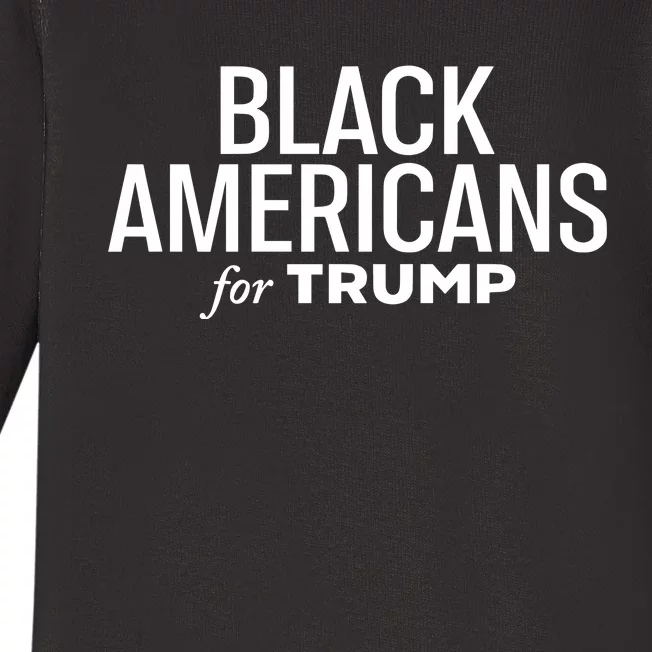 Black Americans For Trump Baby Long Sleeve Bodysuit