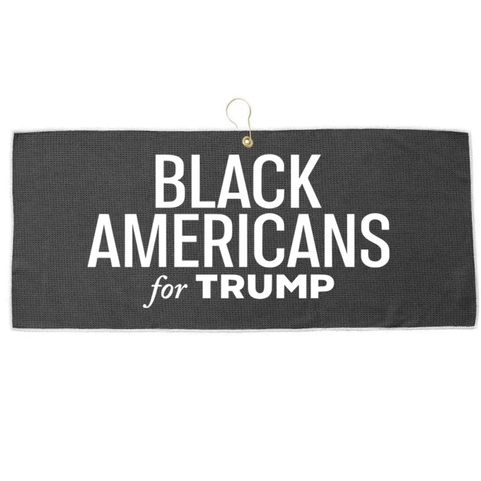 Black Americans For Trump Large Microfiber Waffle Golf Towel