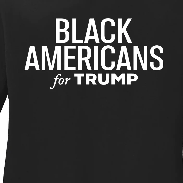 Black Americans For Trump Ladies Long Sleeve Shirt