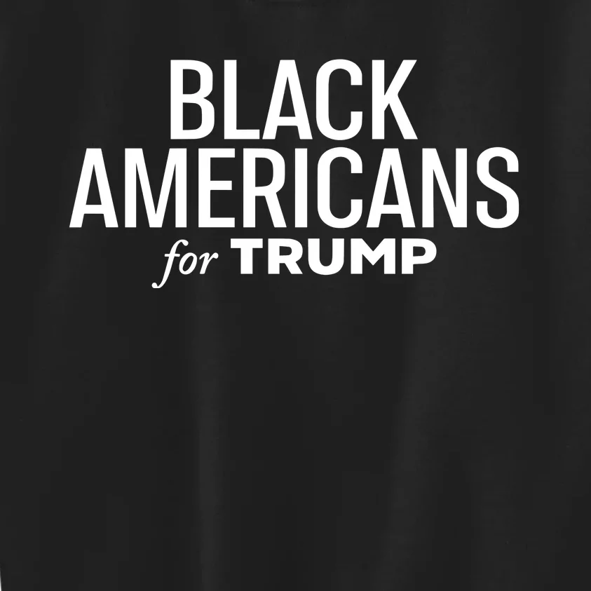 Black Americans For Trump Kids Sweatshirt