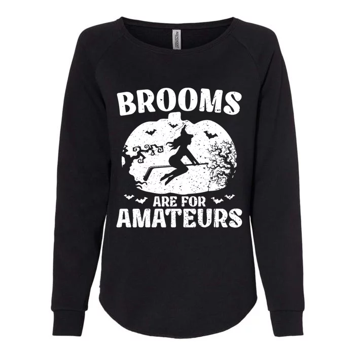 Brooms Are For Amateurs Hockey Stick Pumpkin Hockey Womens California Wash Sweatshirt