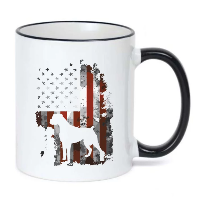 Boxer American Flag USA 4th Of July Dog Gifts Black Color Changing Mug