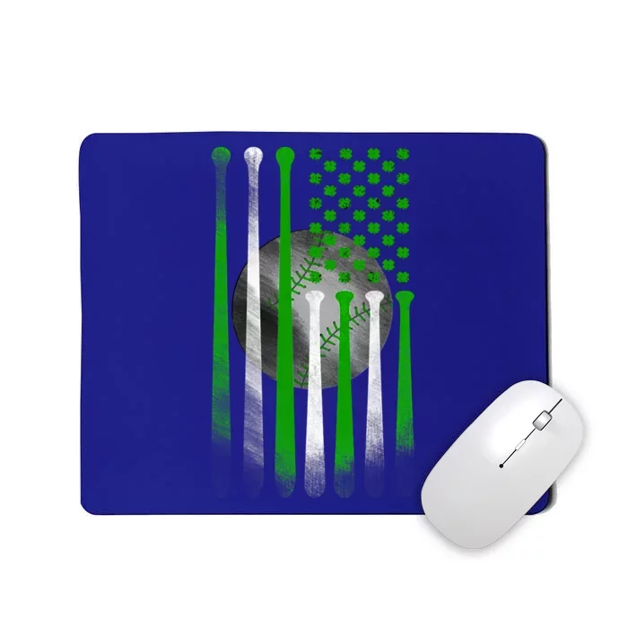 Baseball American Flag St Patricks Day Catcher Pitcher Gift Mousepad