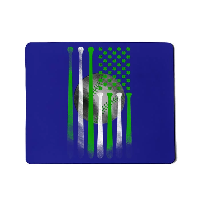 Baseball American Flag St Patricks Day Catcher Pitcher Gift Mousepad