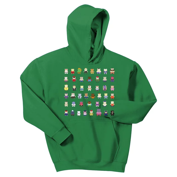 Bears And Fighters Street Fighter 4 Character Select Kids Hoodie