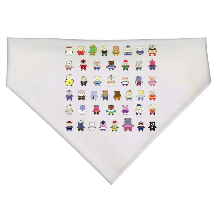 Bears And Fighters Street Fighter 4 Character Select USA-Made Doggie Bandana