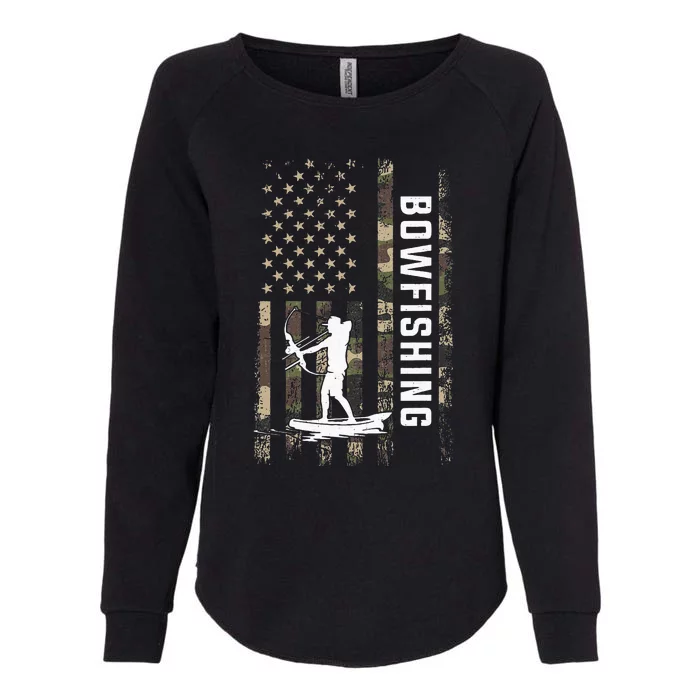 Bowfishing American Flag bowfishing Womens California Wash Sweatshirt