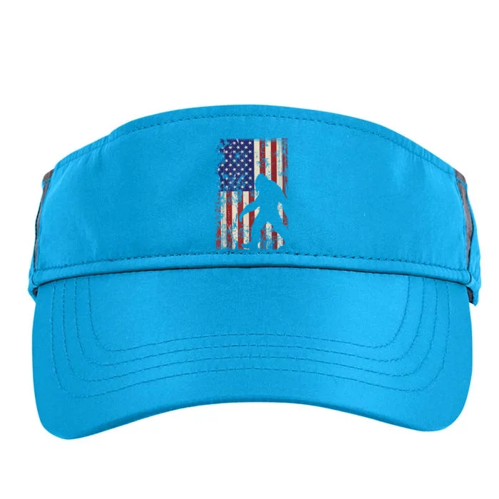 Bigfoot American Flag 4th Of July Patriotic Adult Drive Performance Visor