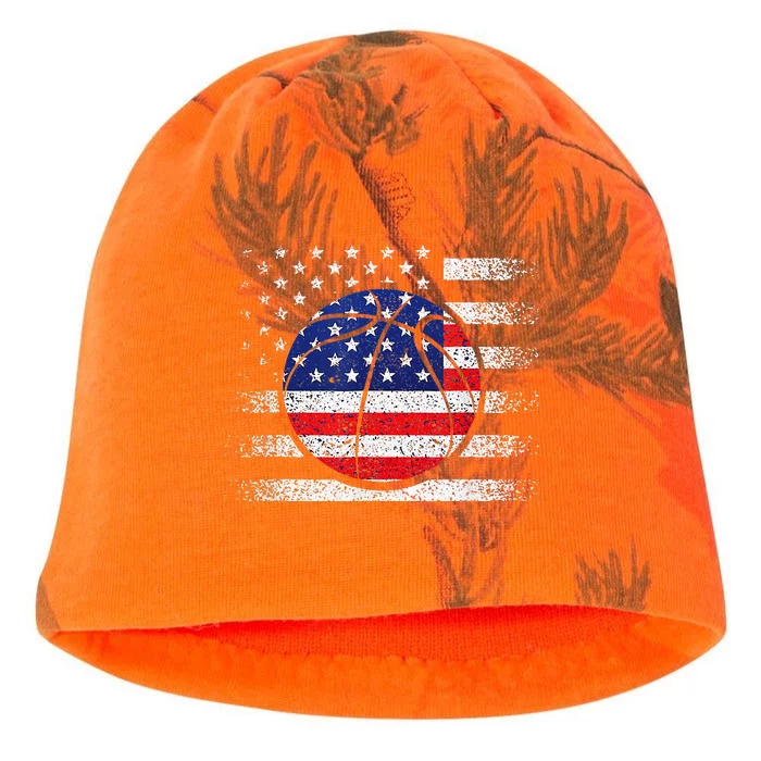 Basketball American Flag 4th Of July USA Sports Team Players Kati - Camo Knit Beanie