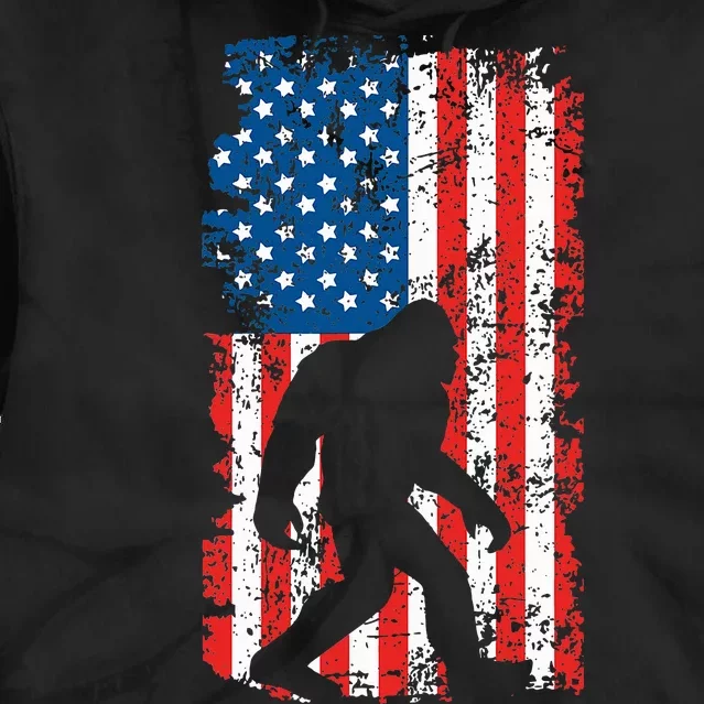 Bigfoot American Flag Sasquatch Tie Dye Hoodie