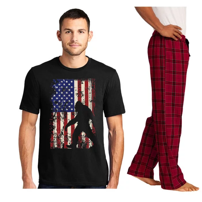 Bigfoot American Flag 4th Of July Patriotic Pajama Set