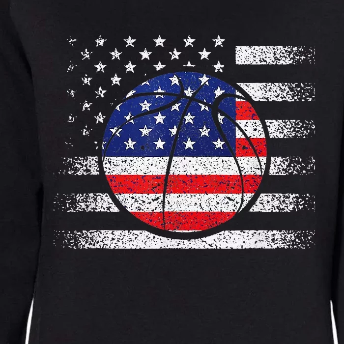 Basketball American Flag 4th Of July USA Sports Team Players Womens California Wash Sweatshirt